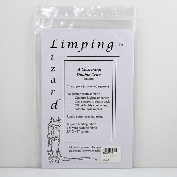 Quilting Pattern, A Charming Double Cross Quilt, 20" x 41", Charm Pack Pattern - Picture 2 of 2